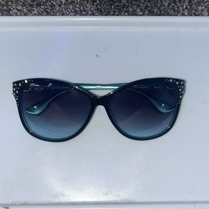 Teal Bedazzled Sunglasses